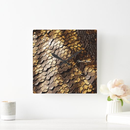 Slithering Chic Vierkante Klok (Huis)
