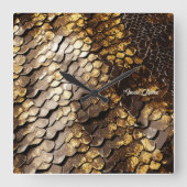 Slithering Chic Vierkante Klok (Voorkant)