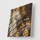 Slithering Chic Vierkante Klok (Hoek)