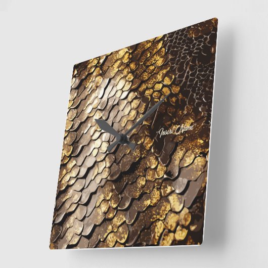 Slithering Chic Vierkante Klok (Hoek)