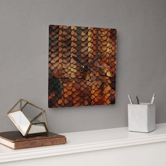 Slithering Chic Vierkante Klok (Kantoor)