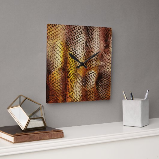 Slithering Chic Vierkante Klok (Kantoor)