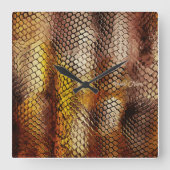 Slithering Chic Vierkante Klok (Voorkant)