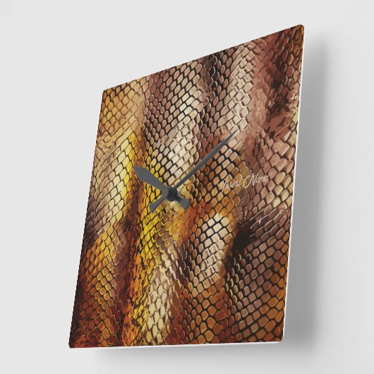 Slithering Chic Vierkante Klok (Hoek)