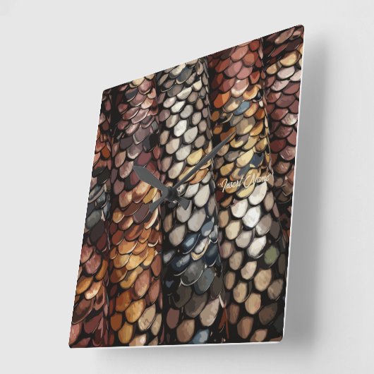 Slithering Chic Vierkante Klok (Hoek)