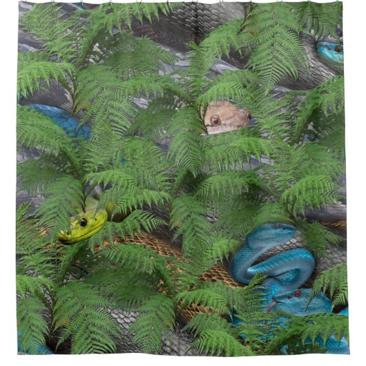 Slithery, sneaky Snakes Douchegordijn (Voorkant)