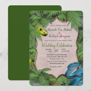 Slithery, Sneaky Snakes in de uitnodiging van het