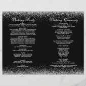 Sliver Confetti Glitter Wedding Program (Achterkant)