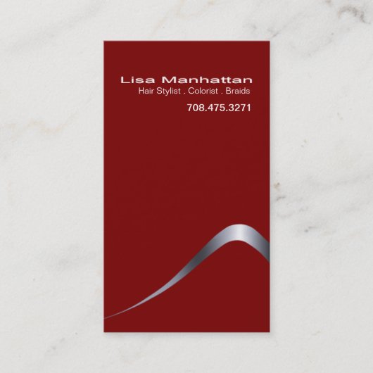 Sliver Sophisticated Business Card-sjabloon Visitekaartje (Voorkant)