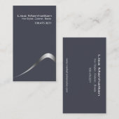 Sliver Sophisticated Business Card-sjabloon Visitekaartje (Voorkant / Achterkant)