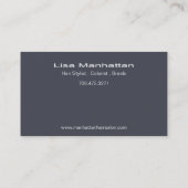 Sliver Sophisticated Business Card-sjabloon Visitekaartje (Achterkant)