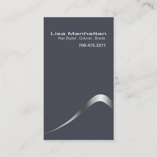 Sliver Sophisticated Business Card-sjabloon Visitekaartje (Voorkant)