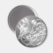 Sliver steampunk horlogeversnellers magneet (Voorkant / Achterkant)