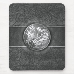 Sliver steampunk horlogeversnellers muismat