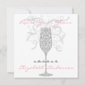 Sliver verhoog uw glazen uitnodiging (Voorkant)