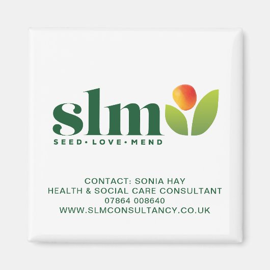 SLM CONSULTANCY Klant Dank u Cadeau Magneet (Voorkant)