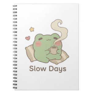 Slo Days Frog Notitieboek Cute Kawaii Dagboek