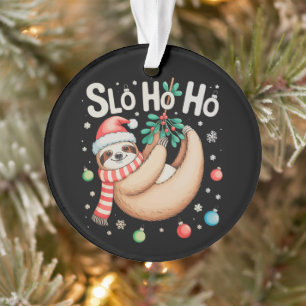 Slo Ho Ho Luiaard Kerstman Hoed Prettig Luiaard Ke Ornament