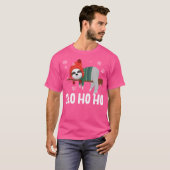 Slo Ho Ho Sloth Kerstmis T-shirt (Voorkant volledig)