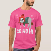 Slo Ho Ho Sloth Kerstmis T-shirt (Voorkant)