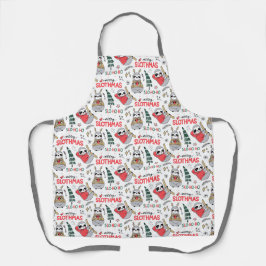 Slo Ho Ho vrolijk Sloth Kerstmis Funny Kerstmis Ch Schort