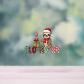 Slo Ho Xmas Sloth Acryl Bord (Neutraal)