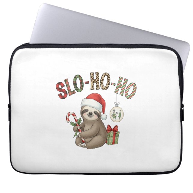 Slo Ho Xmas Sloth Laptop Sleeve (Voorkant)