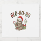 Slo Ho Xmas Sloth Sparkling Wijnetiket (Enkel label)