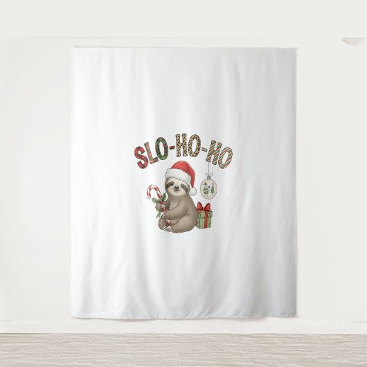 Slo Ho Xmas Sloth Wandkleed (Voorkant)