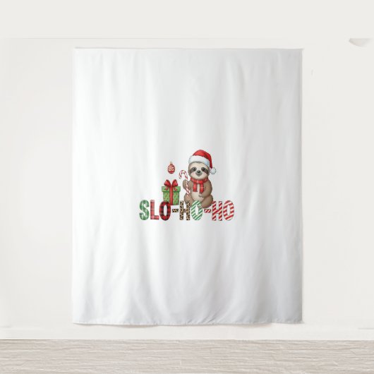 Slo Ho Xmas Sloth Wandkleed (Voorkant)