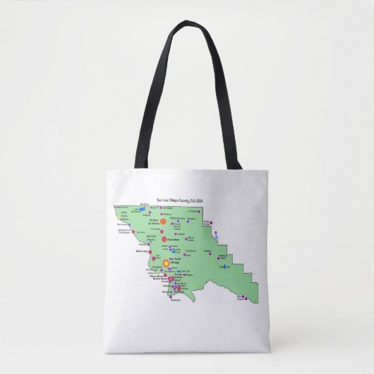 SLO plaatsnamen kaart met Engelse vertalingen Tote Bag (Voorkant)