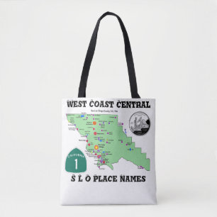 SLO plaatsnamen kaart met Engelse vertalingen Tote Bag