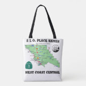 SLO plaatsnamen kaart met Engelse vertalingen Tote Bag (Achterkant)