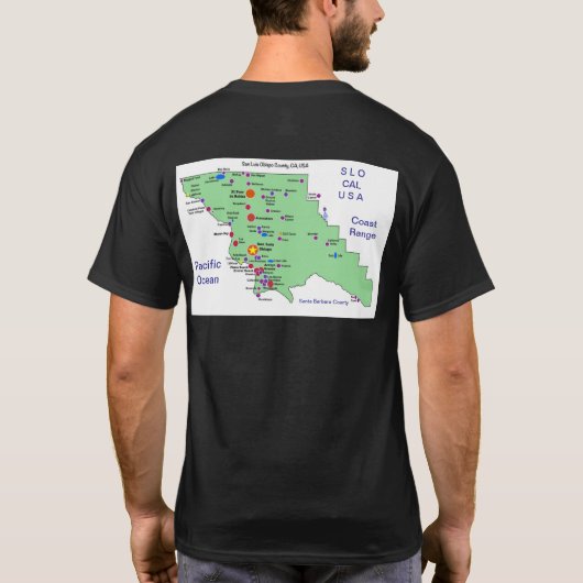 SLO Plaatsnamen MAP T-shirt (Achterkant)