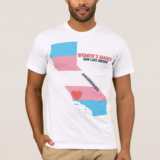 SLO voor vrouwenmars - Transgender Pride Flag T-shirt (Voorkant)