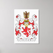 Sloan Family Crest Canvas Afdruk (Voorkant)
