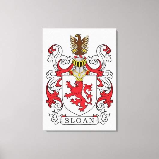 Sloan Family Crest Canvas Afdruk (Voorkant)