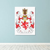 Sloan Family Crest Canvas Afdruk (Insitu (Houten vloer))