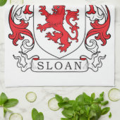 Sloan Family Crest Theedoek (Gevouwen)