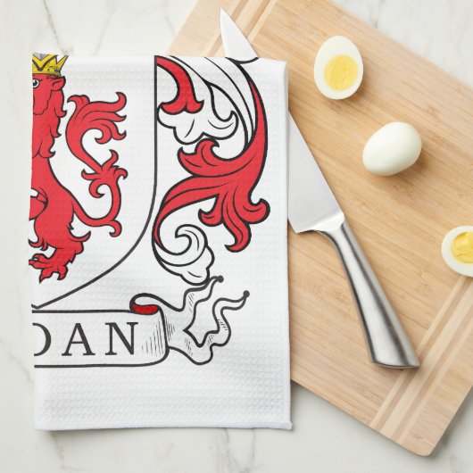 Sloan Family Crest Theedoek (Quarter Fold)