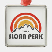 Sloan Peak Washington Metalen Ornament (Voorkant)