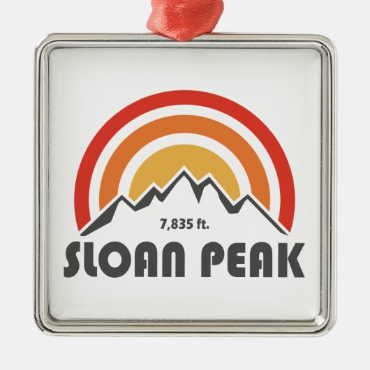 Sloan Peak Washington Metalen Ornament (Voorkant)