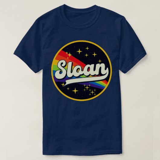 Sloan regenboog in ruimte stijl t-shirt (Design voorkant)