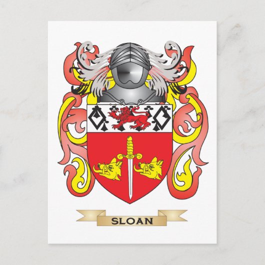 Sloan wapenschild (familiewapen) briefkaart (Voorkant)