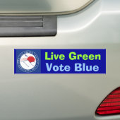 SLOCDP Live Green Blue Bumpersticker (Op auto)