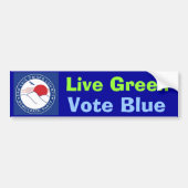 SLOCDP Live Green Blue Bumpersticker (Voorkant)