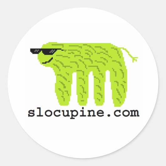 slocupine.com ronde sticker (Voorkant)