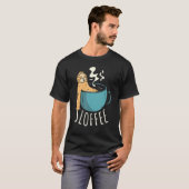 Sloffee Coffee Drinker Caffeine Addicate Sloth T-shirt (Voorkant volledig)