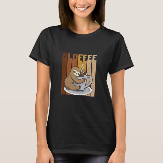 Sloffee Coffee Drinker Sleuf T-shirt (Voorkant)