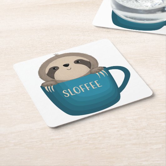 Sloffee! Kartonnen Onderzetters (Schuin)